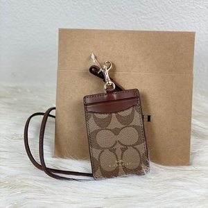 COACH SIGNATURE LANYARD ID CASE/WALLET
